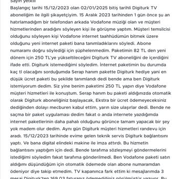 Digiturk Ve Vodafone Abonelik Ve KVKK İhlali