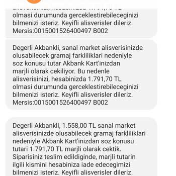 Carrefour SA Çekilen Gramaj Farkı Ödemesi Yapmıyor