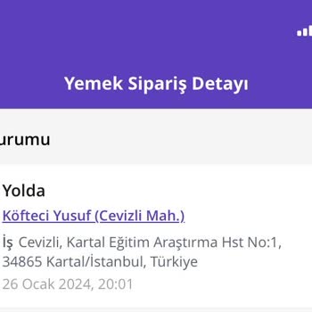 Köfteci Yusuf 2 Saatlik Teslimat