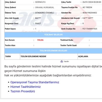 Mavi'nin Yoldaki Gönderinin İadesini Eline Ulaşmadan Reddedilmesi