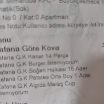 KFC Nin Siparişe Göre Değil Kafasına Göre Menü Hazırlaması