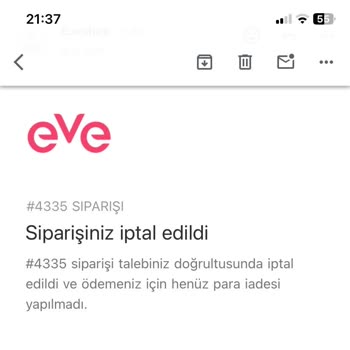 Eve Shop Siparişimi İptal Etti