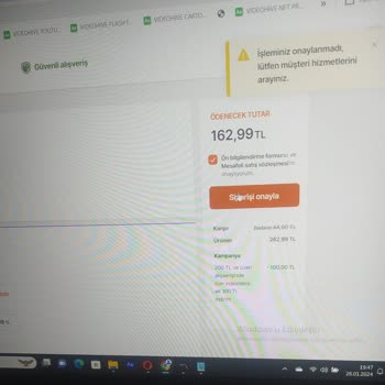 Hepsiburada Siparişim Onaylanmıyor Ödeme Kısmına Geldiğimde Hata Veriyor