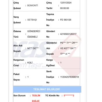 Aras Kargo 2 Haftadır Kayıp Kargo