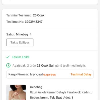 Trendyol Mine Bag Kusurlu Ürün Gönderdi Ve Değişim Yapmıyor