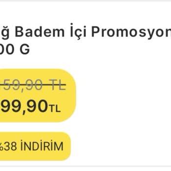 Migros 300gr Çiğ Badem, Tatlı Kayısı Çekirdeği Çıktı