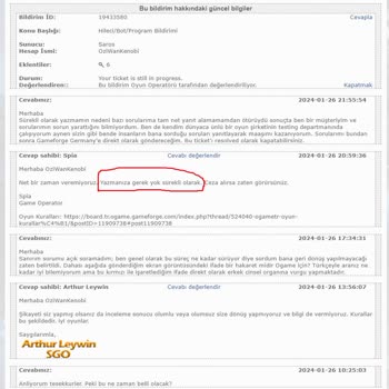Ogame Customer Service Rudeness in Game Moderation on Turkey Server