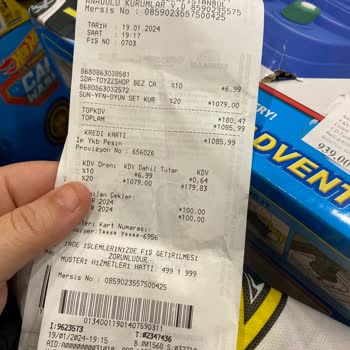 Toyzz Shop Etiket / Fiş Uyumsuzluğu