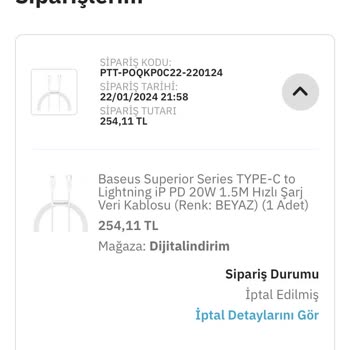 PttAVM Ücret İadesi Yapılmadı
