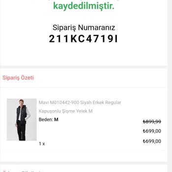 Çetinkaya Sipariş Şikayet Ve Sorumsuzluk