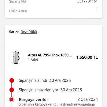 Vodafone Ürün Göndermiyor Paramı İade Etmiyor