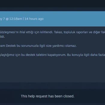 Steam Topluluk Yasağı Aldım