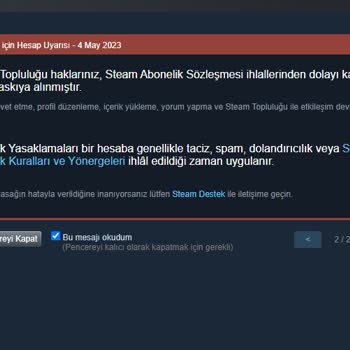 Steam Topluluk Yasağı Aldım
