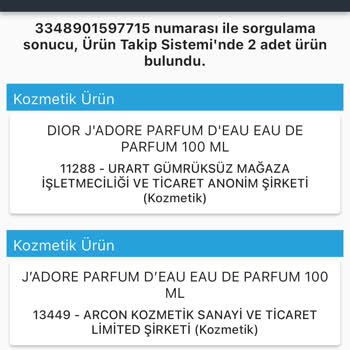 Boyner Maltepe Park_Orjinal Olmayan Dior Jadore Parfüm