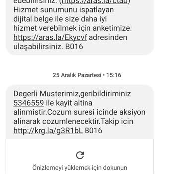 Aras Kargo Yanlış Adrese Teslim