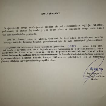 Greyder Taban Kısmı Problemli Botun İade Alınmaması