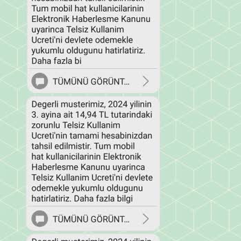 Vodafone 6 Aylık Telsiz Kullanım Ücretinin Hepsini Birlikte Kesmesi!