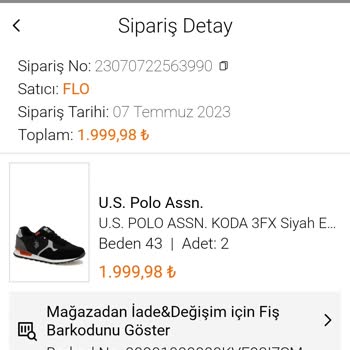 FLO Ayakkabı FLO Müşteriyi Cezalandırıyor.