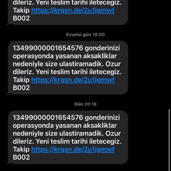 Kargomsende 1 Haftadır Kargomu Teslim Etmiyor.