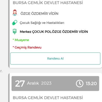 MHRS (Merkezi Hekim Randevu Sistemi) Doktorun Randevu Saatinde Yerinde Olmaması