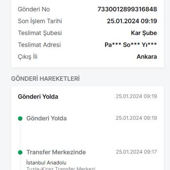 Trendyol Ankara'dan İSTANBUL'a 4 Günde Teslimat Yapamıyor