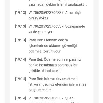 Parebet Çekim Sorunu Var