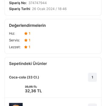 Migros Yemek Teslim Edilmeyen Ve Para İadesi Yapılmayan Yemek Siparişi