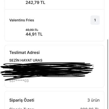 Migros Yemek Teslim Edilmeyen Ve Para İadesi Yapılmayan Yemek Siparişi