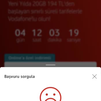 Vodafone Yeni Hat Aldım Başvuru Sorgulamada Numaraya Ait Başvuru Yok