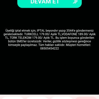 Beyond VR Üyelik İptal Yanlışlıkla Aldım İade Edilmesi İstiyorum