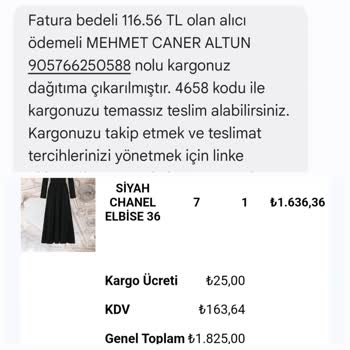 Nur Official Kargo Bedeli Ödenmiş Olmasına Rağmen Ödeme İstiyor