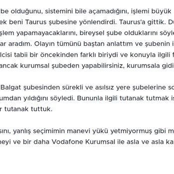 Vodafone Kurumsal Hat Kabusu