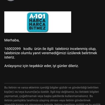 A101 Kapıda Üzerinden Alınan Ürün Bozuk Müşteri Mağdur Ediliyor