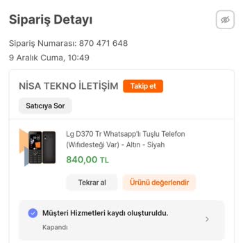 LG Online Alışveriş Sitesinden Satın Alınan Telefonun Sorunları