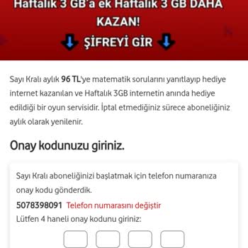 Vodafone Cüzdanımın Dibinde Uygulaması.