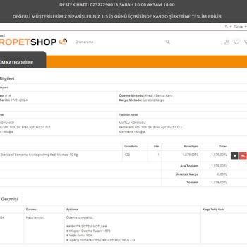 Propetshop (propetshop.com.tr) Propetshop Ürün Teslim Edilmedi