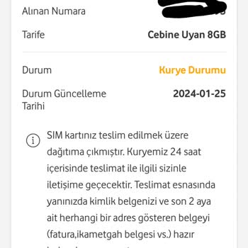 Vodafone Numara Taşıma Ve MNG Kargo Mağduriyeti