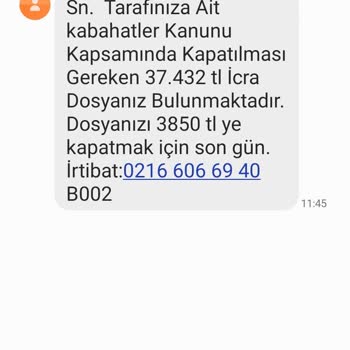 SASMAZDNS (SMS) İcra Tehdidi Ve Hakaret İçeren Mesaj Mağduriyeti