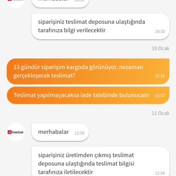 Trendyol Ve Kelebek Mobilya Ürünümü Teslim Etmiyor.