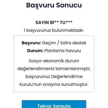 İBB - İstanbul Büyükşehir Belediyesi Sofra Yardımı Başvurusu