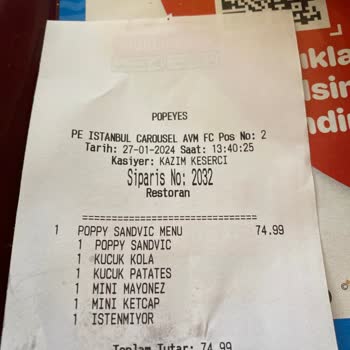 Popeyes'da 74,99₺'ye Satılan İçi Boş Sandviç