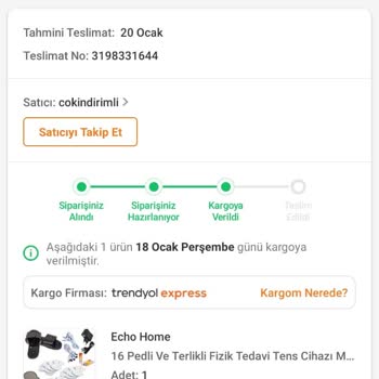 Trendyol Express 10 Gün Olmasına Rağmen Ürünü Teslim Etmedi.