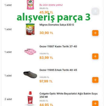 Migros 4 Adet Ürünümü Yanlış Getirdi