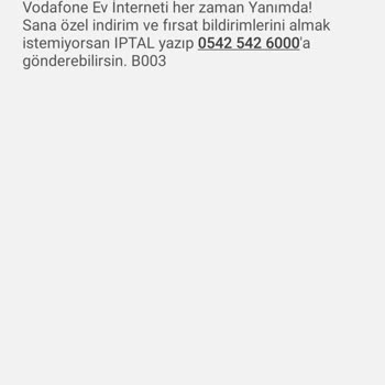 Vodafone Rahatsız Edici Şekilde Mesaj Gönderiyor