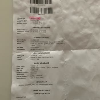 Vestel Servise Bıraktığım Ve Sonra Da Kaybolan Süpürge