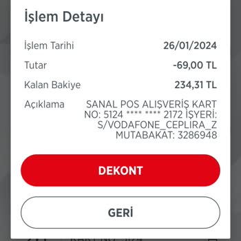 Vodafone Kolay Paket Satın Aldım Hattıma Tanımlanmadı