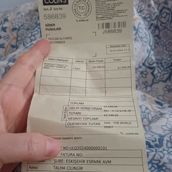 COLİN'S Paramı Geri Ödemiyor