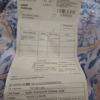 COLİN'S Paramı Geri Ödemiyor