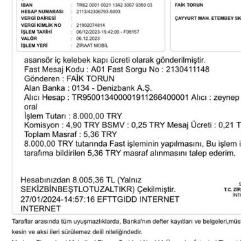 Oracle İç Kapı Siparişi Telim Edilmemesi
