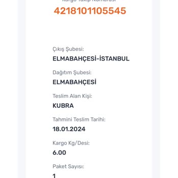 Aras Kargo Ürünümü Kaybetti Dönüş Yapmıyor